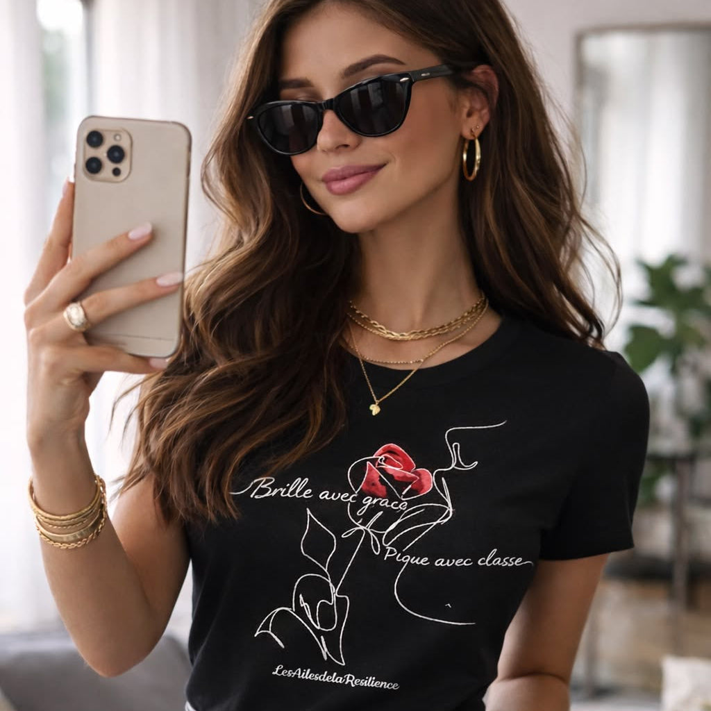 T-shirt - Brille avec grâce, pique avec classe